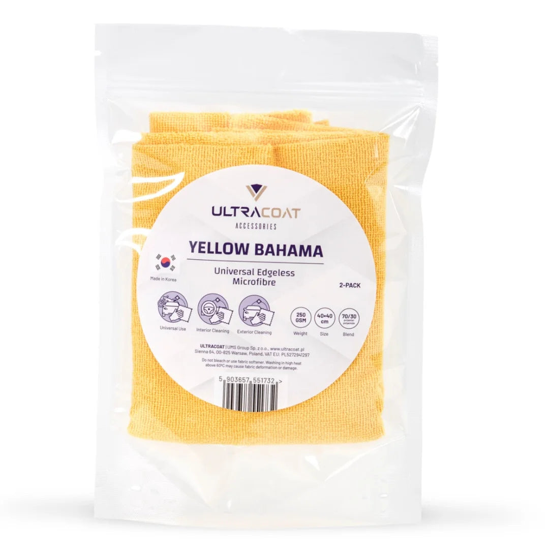 Yellow Bahama – 250 GSM Microfibre Cloth 2- pack